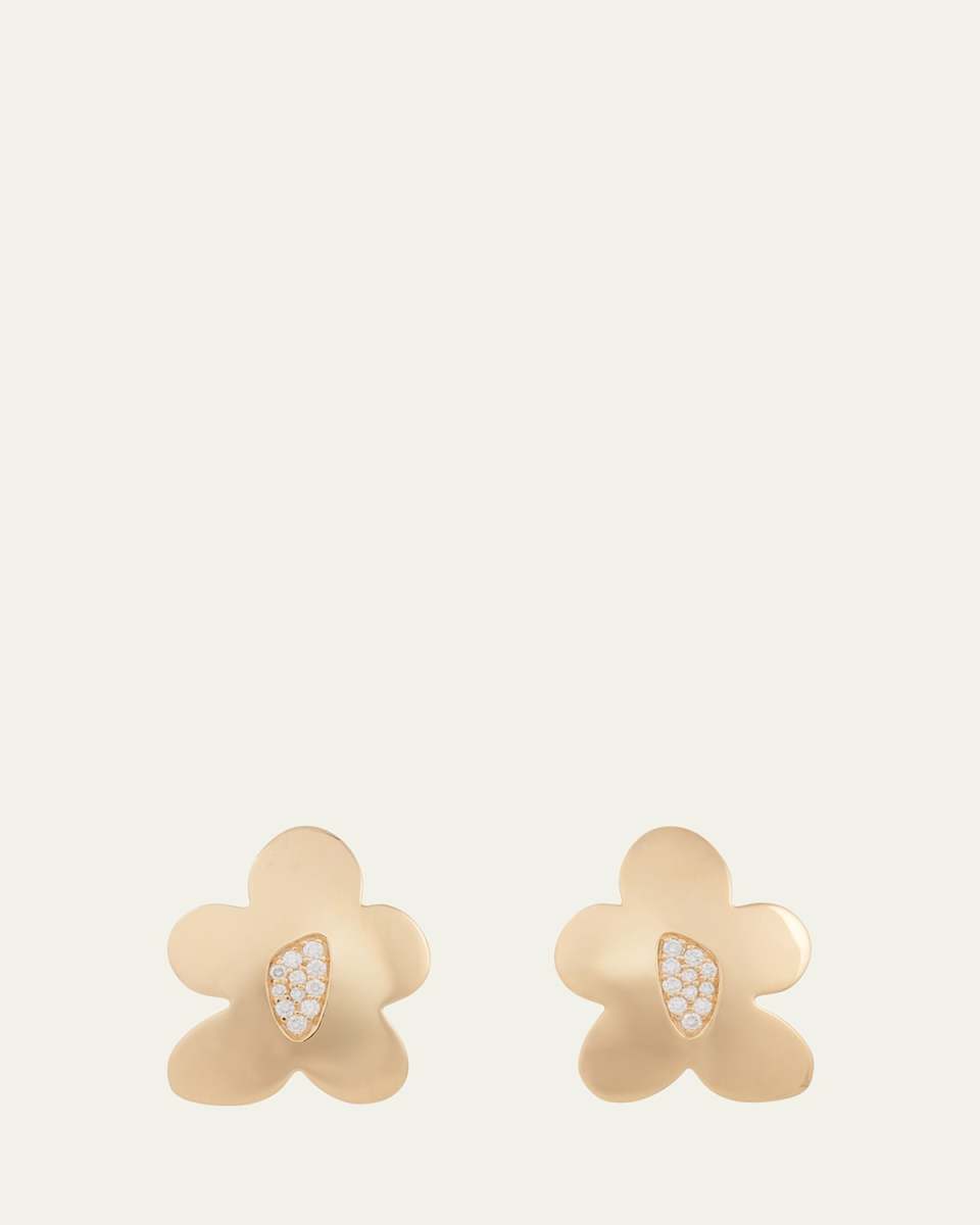 18K Yellow Gold Arcadia Diamond Clip-On Earrings